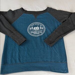 Women’s Blue and Gray Raglan Sweatshirt